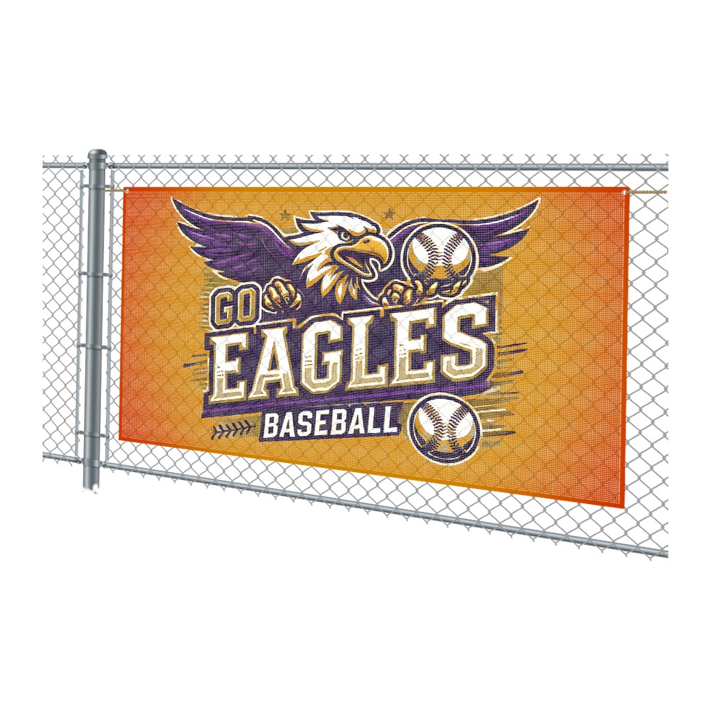 Perforated mesh outdoor banner