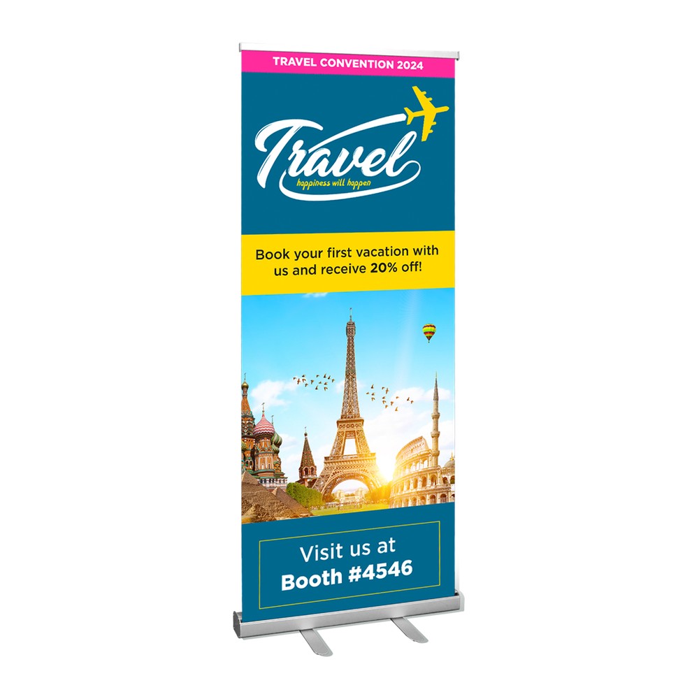 Retractable banner stand