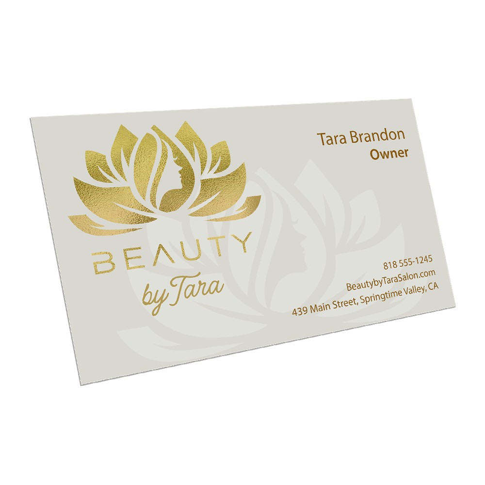 Gold foil business card