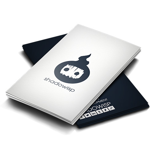 Silk laminate business cards