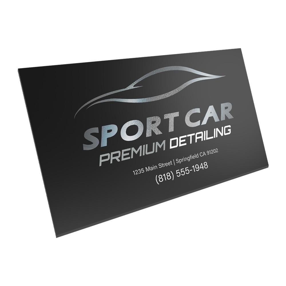 Silver foil business card