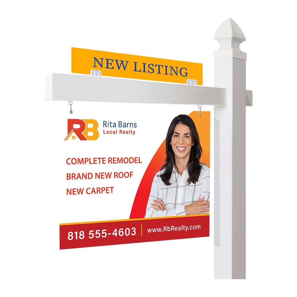 Real estate post sign